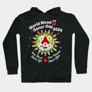 World Blood Donor Day 2024 Phlebotomy Technician Men Women Hoodie